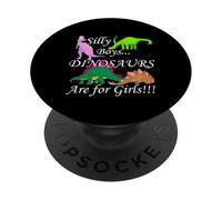 Les Dinosaures Mignons et Idiots sont pour Les Filles PopSockets PopGrip Adhésif