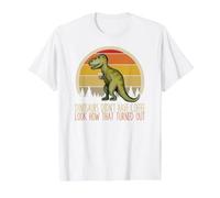 Les Dinosaures n'avaient Pas de café, C'est drôle T-Shirt Graphique avec Valeur, Homme, Blanc, L
