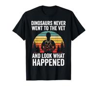 Les Dinosaures Vintage Sunset ne sont jamais allés chez Le vétérinaire T-Shirt