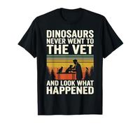 Les Dinosaures Vintage Sunset ne sont jamais allés chez Le vétérinaire T-Shirt