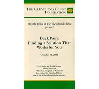 Les discussions sur la santé à la Clinique de Cleveland présentent-Maux de Dos : trouver Une Solution Qui Fonctionne pour Vous [VHS]