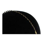 Les Dissonances - Star : headband perles noires Doré à l'or fin
