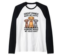 Les Dogues allemands me rendent Heureuse Les Humains me Font Mal à la tête Manche Raglan