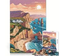 Les Douze Apôtres Puzzle de 1000 pièces pour Adolescents Développe la dextérité mentale Jeu Calme et Amusant Qualité supérieure Cadeau de Noël (38x26cm)