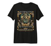 Les Dragons ne Tuent Pas JDR Humour TPK Donjons Et Dialogues T-Shirt Haut de Gamme