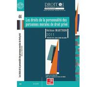 Les Droits De La Personnalité Des Personnes Morales De Droit Privé