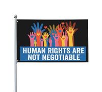 Les droits de l'homme sont négociables - Drapeau Égalité Liberté Justice 90x150 cm - Panneau de jardin - Banni