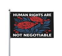 Les droits de l'homme sont négociables - Drapeau Égalité Liberté Justice 90x150 cm - Panneau de jardin - Banni