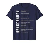 Les Droits des Femmes gagnés par Date - Autonomiser l'histoire féministe T-Shirt, Homme, Bleu Marine, S