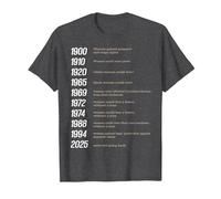 Les Droits des Femmes gagnés par Date - Autonomiser l'histoire féministe T-Shirt, Homme, Chiné Foncé, XL