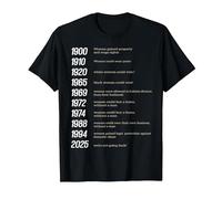 Les Droits des Femmes gagnés par Date - Autonomiser l'histoire féministe T-Shirt, Homme, Noir, M