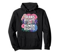 Les droits des trans sont des droits humains Floral Pride Sweat à Capuche