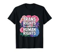 Les droits des trans sont des droits humains Floral Pride T-Shirt