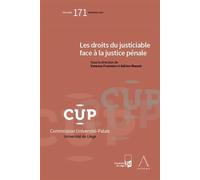 Les droits du justiciable face a la justice penale - MASSET A. FRANSSEN V. - Anthemis - broché - Etude