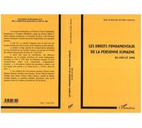 Les droits fondamentaux de la personne humaine en 1995 et 1996 - Gilles Lebreton - L'harmattan - broché - Livre
