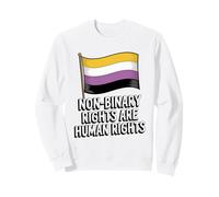 Les Droits Non binaires sont des Droits Humains - Pride Trans Ally Sweatshirt