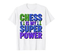 Les ÉCHECS Amusants sont Mon Super Pouvoir T-Shirt Graphique avec Valeur, Homme, Blanc, L