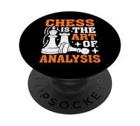 Les échecs sont l'art de l'analyse - Vintage Chess Lover PopSockets PopGrip Adhésif
