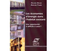 Les économies d'énergie dans l'habitat existant Une opportunité si difficile à saisir ? - Olivier David - Presses Des Mines - broché - Etude