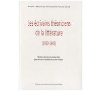 Les Écrivains Théoriciens De La Littérature (1920-1945)