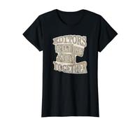 Les éditeurs mettent Tout Ensemble Rédaction Fixateur Professionnel T-Shirt Graphique avec Valeur, Femme, Noir, L
