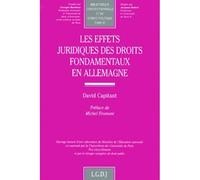 Les effets juridiques des droits fondamentaux en allemagne - David Capitant - Lgdj - broché - Scolaire / Universitaire