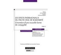 Les effets patrimoniaux du pacs Wilfried Baby (Auteur)