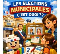 Les élections Municipales C'est quoi ??: Livre jeunesse éducatif pour enfants de 8 à 10 ans qui explique simplement les élections municipales, le ... histoire illustrée et activités ludiques.