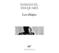 Emmanuel Hocquard – Les élégies – Poésie – Poche – Gallimard