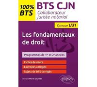 Les Éléments Fondamentaux Du Droit - Bts Cjn Epreuve U31