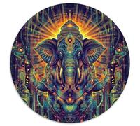 Les éléphants 1000 Pièces Puzzle Rond Les animauxs Haustiers Cute Adultes Et Enfants Activité Familiale Classiques Premium Découpe Précise 1000pcs (67.5x67.5cm)