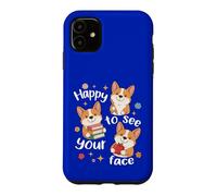 Les élèves de Corgi Dog retournent à l'école Heureux de Voir Ton Visage Coque pour iPhone 11