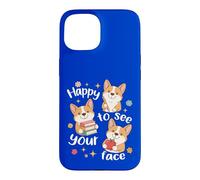 Les élèves de Corgi Dog retournent à l'école Heureux de Voir Ton Visage Coque pour iPhone 15
