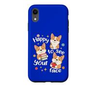 Les élèves de Corgi Dog retournent à l'école Heureux de Voir Ton Visage Coque pour iPhone XR