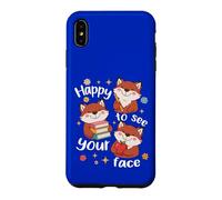 Les élèves de Cute Fox retournent à l'école, Heureux de Voir Ton Visage Coque pour iPhone XS Max