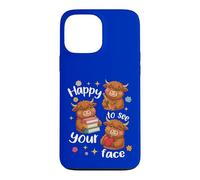 Les élèves de Highland Cow retournent à l'école Heureux de Voir Ton Visage Coque pour iPhone 13 Pro Max