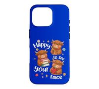 Les élèves de Highland Cow retournent à l'école Heureux de Voir Ton Visage Coque pour iPhone 16 Pro