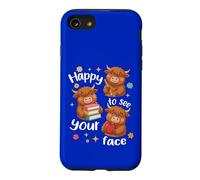 Les élèves de Highland Cow retournent à l'école Heureux de Voir Ton Visage Coque pour iPhone SE (2020) / 7/8