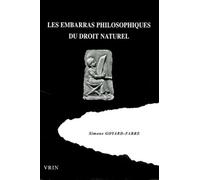 Les embarras philosophiques du droit naturel
