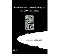 Les embarras philosophiques du droit naturel