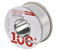 Les Emos S8271 Zweidr Athle Lot de 100 interrupteurs blindés Blanc 2 x 0,75 mm