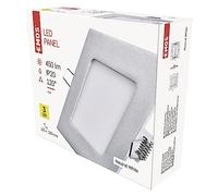 Les emos * zd2222 Panneau LED S 6 W NW IP20 S, aluminium, argent, 13,5 x 4 x 15,5 cm