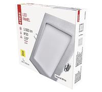 Les emos * zd2232 Panneau LED S 12 W NW IP20, aluminium, argent, 19 x 17,8 x 4,5 cm