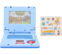 Les enfants apprennent l'ordinateur portable Musique guidée par l'éducation Jouet électronique de simulation de développement cognitif Ordinateur bleu Souris non rétractable