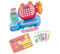 Les enfants font ainsi que la caisse enregistreuse avec argent de jeu Jouet éducatif interactif pour le comptage de la pratique Caisse enregistreuse sécurisée Jouet comptant