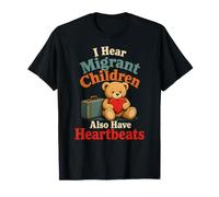 Les Enfants migrants Heartbeats Cute Bear Plaidoyer pour Les Droits Humains T-Shirt