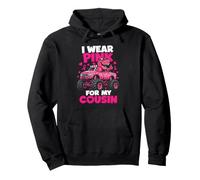 Les Enfants Que Je Porte du Rose pour Mon Cousin Cool Trex Dino Breast Cancer Sweat à Capuche