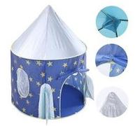 Les enfants se pliants jouent la tente de bateau-fusée dans / filles de garçons de maison de jouet en plein air bleu Bleu G