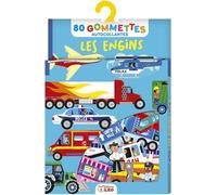 Les Engins : 80 Gommettes Autocollantes