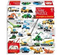 Les engins de chantier - Coffret livre et puzzle